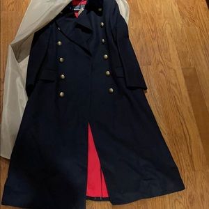 Burberry Velvet Collar Doeskin Wool Military Coat